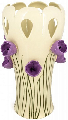 Ваза керамическая бежевая Тюльпан 38x24