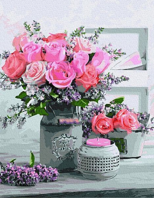 Картина по номерам Очарование цветов BookOpt 