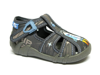 Тапочки детские RenBut Космический шаттл р.24 серый 13-106_P-1030-24 