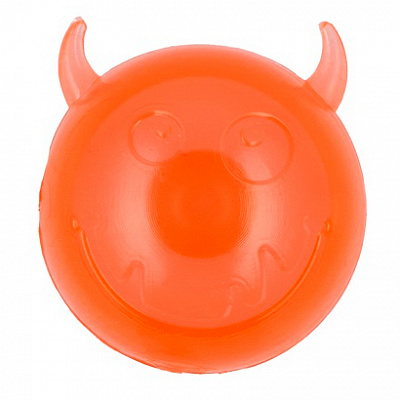 Мяч AnimAll Чертик с пищалкой 45 мм оранжевый