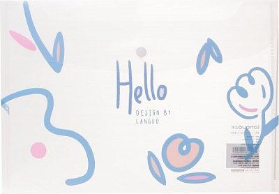 Папка-конверт Рисунки цветов розовые