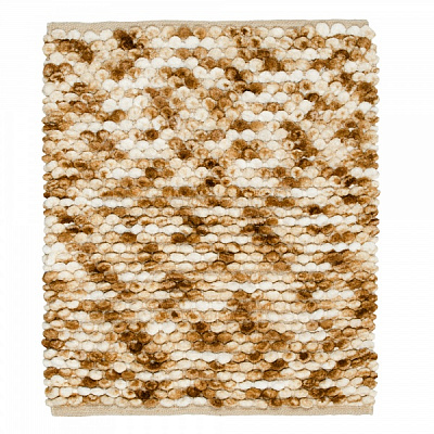 Коврик для ванной комнаты Homeline Space 55х65 см бело-коричневый