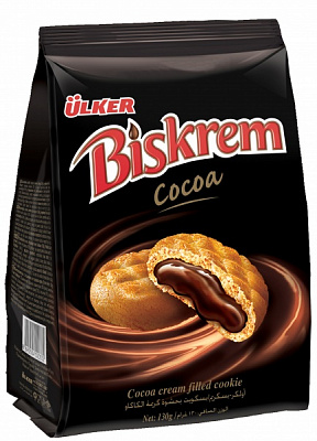 Печенье ULKER BISKREM з шоколадной начинкой 130 г 