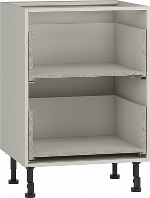 Тумба нижняя Грейд с 2-мя ящиками частичного открытия Q-25 Оптимум 600x870x522 мм фунго