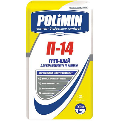 Клей для плитки Polimin П-14 25кг