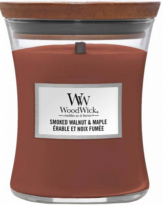 Свеча ароматическая Woodwick Medium Smoked Walnut & Maple 275 г 