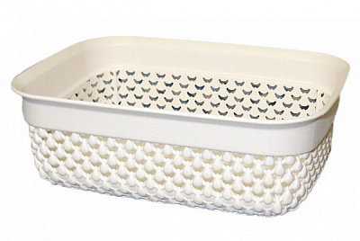 Кошик Ucsan Plastik DROP прямокутна А6 кремовий