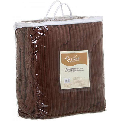 Покривало Stripe 240x260 см La Nuit коричневий