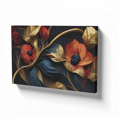 Картина на холсте Позолоченные цветы 80x110 см WS Holst 2197145245 
