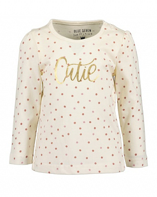 Реглан для девочки Blue Seven трикотажный в горошек р.74 белый 950608 X* 