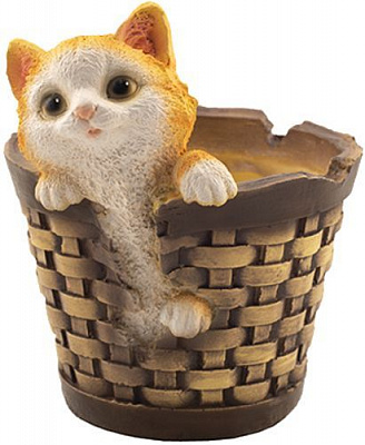 Кашпо декоративне Кошеня в кошику