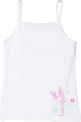 Майка для дівчаток Габбі Батерфляй р.98 білий із принтом 10829