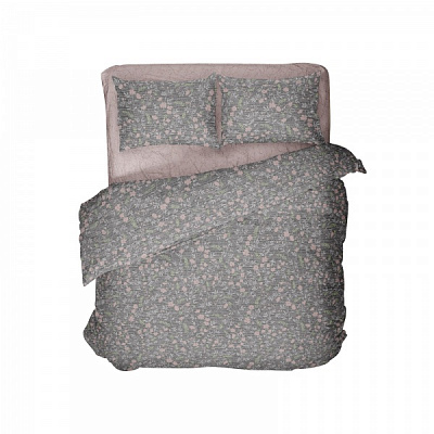 Комплект постельного белья Super Flowers 2,0 розовый с серым La Nuit 
