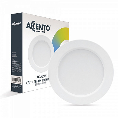 Светильник светодиодный встраиваемый 18 Вт IP20 белый матовый Accento Lighting AC-AL605 18W 