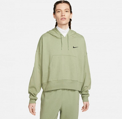 Джемпер Nike W NSW JRSY OS PO HOODIE DM6417-386 р.L зелений