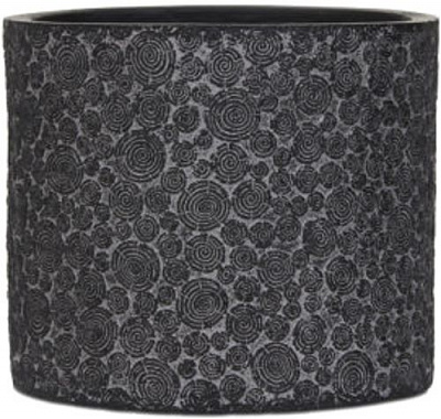 Кашпо керамічне Capi Wood круглий 2л чорний (065088)