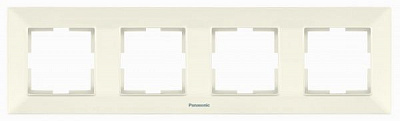 Рамка чотиримісна Panasonic Arkedia Slim горизонтальна кремовий 480500134