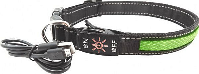 Ошейник AnimAll LED L 2.5/50-60 см, зеленый