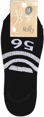 Шкарпетки чоловічі Молли ультракороткі 59 р. 25 чорний