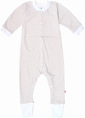 Комбинезон Minikin коричневые полоски р.86 белый 198070386 