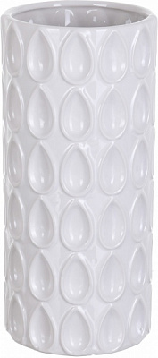 Ваза керамическая белая Fest Squama 11,6x11,6x25,3 см