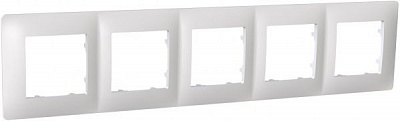 Рамка п'ятимісна Plank Electrotechnic Classic універсальна білий PLK1050031