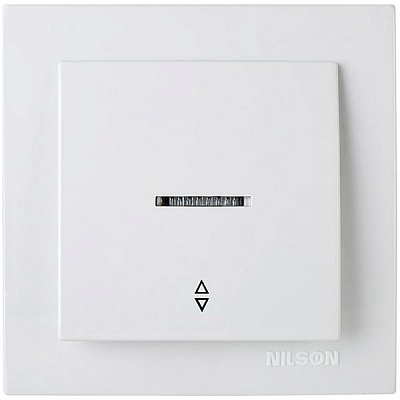 Вимикач прохідний одноклавішний Nilson Touran з підсвіткою 10 А 230В IP20 білий 24111008