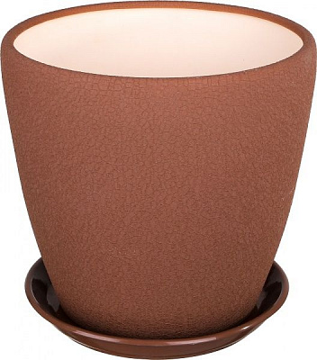Горщик Оріана-Запоріжкераміка Грация №1 шовк круглий 10л молочний шоколад (056-1-092)