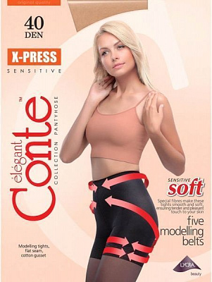 Колготки жіночі Conte X-Press 40 Den Mocca р. 2 коричневий