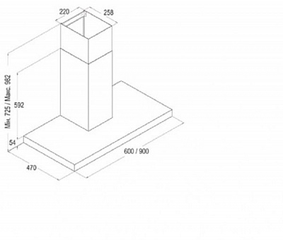 Вытяжка Cata Midas 900 BL