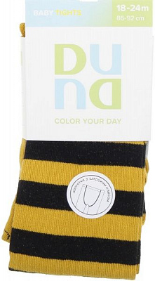 Колготки детские унисекс Duna 4935 р.86-92 черно-желтый 