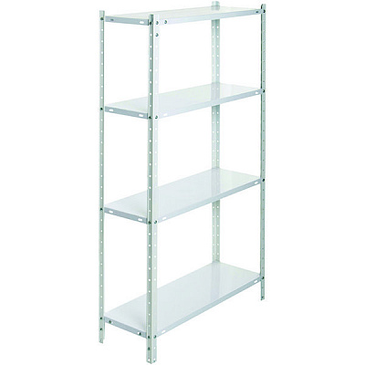 Стеллаж металлический бытовой СПУ-1 1500x750x300 мм белый 