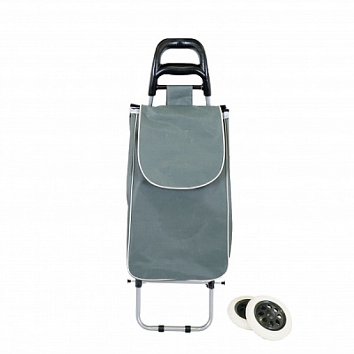 Тележка хозяйственная 33 л на колесах черный с серым