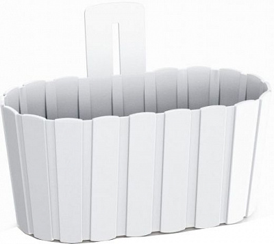 Горшок пластиковый Prosperplast Boardee Wall овальный 3,3л белый (27450-449) 