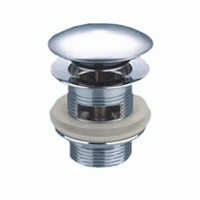 Донний клапан ScandiSPA (clik clak) для умивальника, латунний корпус з переливом, велика кришка