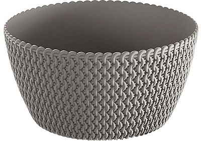 Кашпо пластикове Prosperplast Splofy Low круглий 3,8л сірий (25975-405)