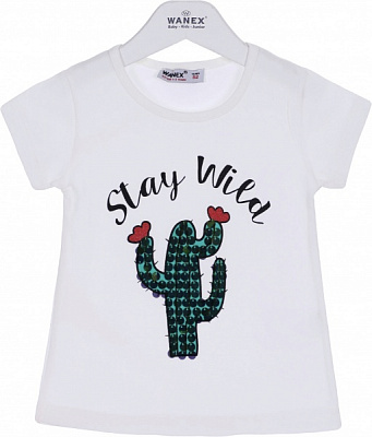 Футболка для дівчаток Wanex Футболки д/д ТМ Wanex 98 р. 95% бав., 5% ел.31122 р.98 білий