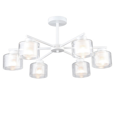 Люстра потолочная Victoria Lighting 6x60 Вт E27 белый Record/PL6 white