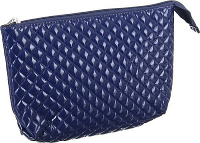 Косметичка лакированная синий 
