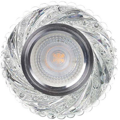 Светильник точечный LightMaster с LED-подсветкой GU5.3 прозрачный CL7087 голубий 