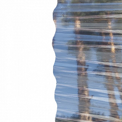 Гофрированный монолитный поликарбонат Rodeca 0,8x2000x900 мм бронзовый 