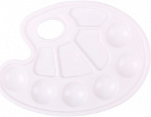 Палитра пластиковая 17х23,5 см овальная с лунками