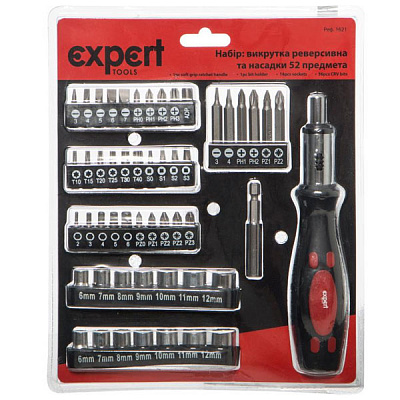 Отвертка со сменными насадками Expert Tools 1621 + 52 пр.