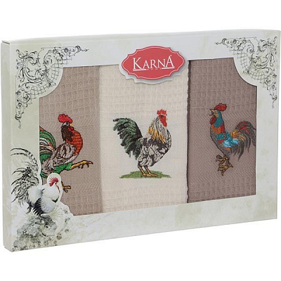 Набір рушників Karna Півники веселі 3 шт