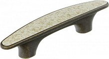 Мебельная ручка DF 65 G4A/12 64 мм белый/античная бронза Poliplast 0052BRAMA