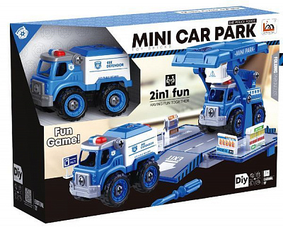 Ігровий набір DIY Spatial Creativity Конструктор Поліцейська машина і Кран CJ-1614195