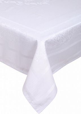 Скатерть Caramel прямоугольная 160x220 см белый Karna 