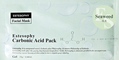 Маска Sarangsae Estesophy Carbonic Acid Pack Seaweed 26,5 г