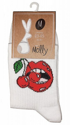 Шкарпетки Молли Губки №4 р. 23-25 білий 1 пар