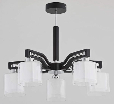 Люстра стельова ALFA CONSUL 5xE14 хром/венге 21365